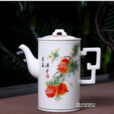 BỘ ẤM CHÉN 8 MÓN VIỀN VÀNG